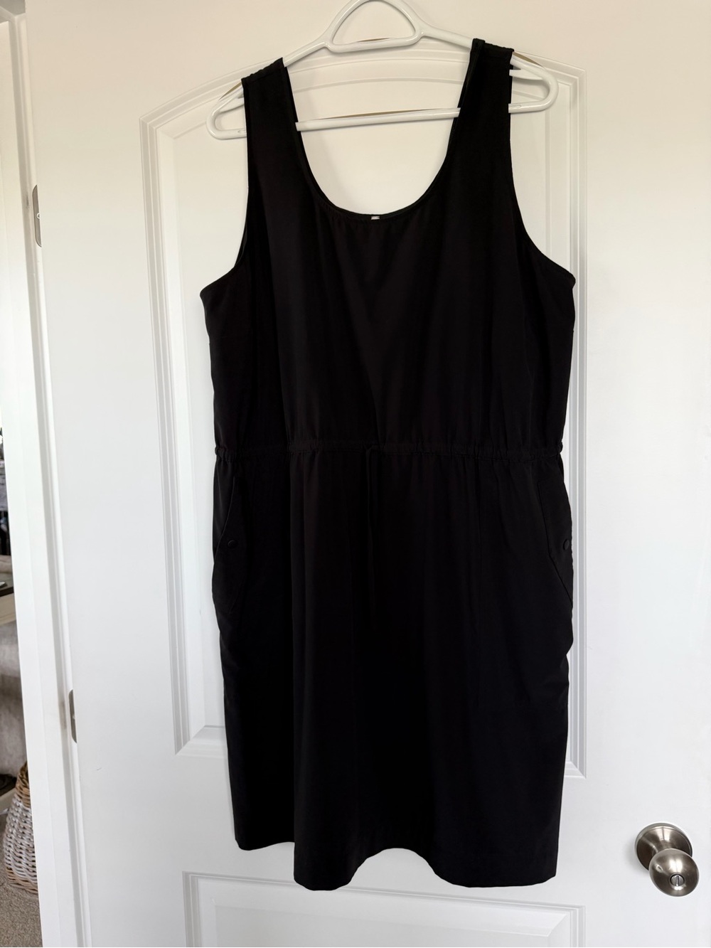 Soma Black Sleeveless Midi Dress with Pockets